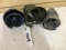 Three Boonies Hats; Size 7 (Olive), Size Large (Blue Camo), and Size 7.5 (ACU Digital Camo)