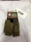 Two Rothco Single Pistol Mag Pouches, M.O.L.L.E. Compatible, Tan, #51005