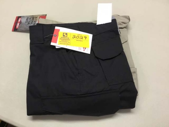 Two Pair of Tru-Spec Women's Tactical Pants, 8 Unhemmed, Black and Khaki