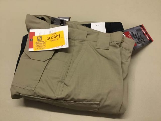 Two Pair of Tru-Spec Women's Tactical Pants, 6 Unhemmed, Khaki and Navy