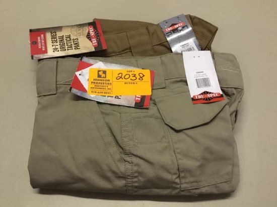 Two Pair of Tru-Spec Women's Tactical Pants, 4x30, Khaki and Brown