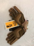 HWI Combat Gloves, #CG300, Size Medium, Dark Tan