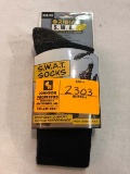 Original S.W.A.T. Socks, Size Medium, Black with Gray Weaving