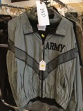 Two Army PT Jackets, Small, Gray