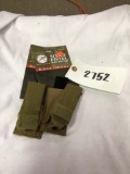 Two Rothco Single Pistol Mag Pouches, M.O.L.L.E. Compatible, Tan, #51005