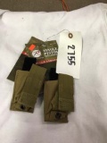 Two Rothco Single Pistol Mag Pouches, M.O.L.L.E. Compatible, Tan, #51005