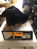 Rocky High Gloss Chukka Boots, #500-8, Size 8EW, Black