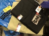 Two Pair of Dickies Work Pants, 38x32, Khaki and Black