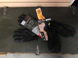 Two Pair of HWI Combat Gloves, Size Large, Black Leather
