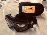 Pair of Safety Goggles, with Sun Lenses Insert, in Black Zippered Case