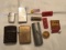 Four Vintage Lighters, Six Flint Packages, and One Silver Toned Cover for Bic Lighter; includes Alli