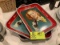 Group of 4 Coke Advertising Trays (all alike)--appear to be vintage featuring image of young lady wi