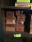 Group of collectible wooden cigar boxes, several ornate, including Farach, Excalibur, Villar y Villa