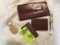 Vintage Leather Wallets/Card Holders, Wine Opener, and Bottle Opener