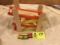Wooden Slot Car Track with Three Cars, Track is 11x11