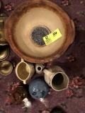 Group of Pottery Items; includes Pampered Chef Pottery Baking Bowl (14