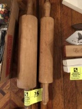 Two Vintage Rolling Pins; 19
