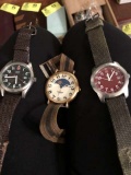 Three Men's Watches; includes Two Swiss Army Watches and One Peugeot Watch