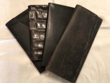Four Vintage Wallets/Checkbook Card Wallets and Vintage Receipts; includes Alligator Wallet (made in
