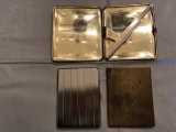 Three Vintage Cigarette Cases; includes Colibri Case with Gold Toned Interior, Chrome Case
