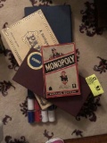 Vintage Games; includes Two Sets of Poker Chips (new in case), Monopoly in Box and Monopoly in Trave