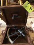 Antique Yoder Instruments Sextant in Original Wooden Box