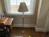 Brass and Glass Floor Lamp, 54