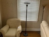 Ornate Metal and Glass Floor Lamp, 71