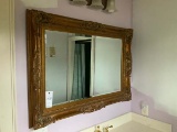Large mirror w/ornate gold frame 44
