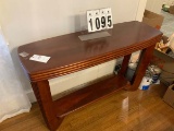Sofa table with bottom shelf; modern style, oblong; 48