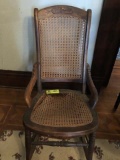 Antique Cane Back and Seat Small Rocking Chair, 36