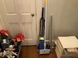 Group of cleaning items-mop, dust pan, Electric Eureka 