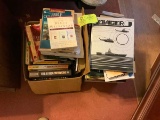 Two boxes of books, misc. titles (decorator themes, religious, etc.)