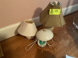Group of lamps:  table lamp w/designer shade 22
