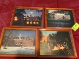 4 Framed Williamsburg photos, in color, 1