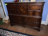 Large Bedroom Chest/dresser; 6 drawers and cabinet over 4 drawers (10 drawers total) by American Sig