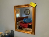 Small gold frame mirror, 21