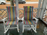 Pair of White porch rockers 29