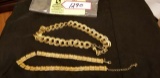 Fashion Jewelry--group of  gold necklaces:  heavy 1