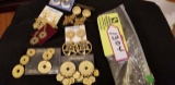 Fashion Jewelry--group of 7 pierced earrings, new still in commercial packaging, gold, various desig