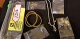 Fashion Jewelry--miscellaneous jewelry including flexible arm bands, rinestone necklace, chain and t