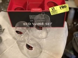 Riedel Red Wine Glasses; includes Six Stemless Glasses for Cabernet, Pinot Noir, and Syrah, new in b