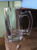 Case w/ 12 oz. tankard heavy beer mugs w/handles, plain