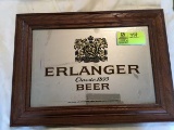 Framed Erlanger Beer Advertisement, 16.5x22.5