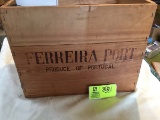 Wooden Wine Crate, P.W. Inc. Charlotte Barca Velha 1978, 16.5x13x12