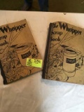 Two Vintage Whopper Scrapbooks with Miscellaneous Clippings, 11x15.5