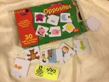 Clever Kids Match & Learn Opposites Games, 30 Self-Correcting Puzzle Pieces