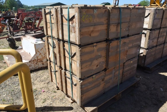 PALLET OF WOODEN AMMO BOXES