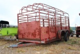 16' BUMPER PULL STOCK TRAILER NO TITLE