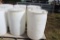 6 PLASTIC BARRELS